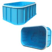 Plastový bazén 4x2,3 x výška 1,2m se zaoblenými rohy včetně skimmeru, 2x tryska, propojovací PVC-U fitinky